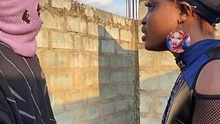 nigerian police woman bends over for doggystyle sex.