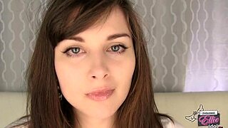 Princess brunette kisses sensually in pov