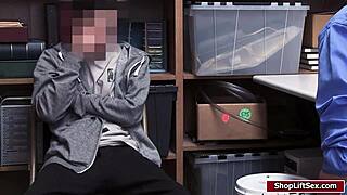 i sucked the shoplifter's big cock in the office as an lp officer.
