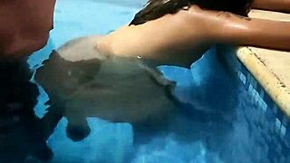 Mature man invites us to record at the pool