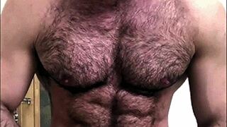 Hey, you ready for this hairy muscle trainer's huge cock?