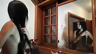 Alice lemes se prepara para uma cena para hardbrazil- by binho ted