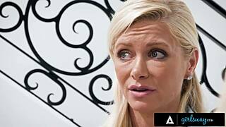 Gorgeous Mila Monet has passionate pussy eating and scissoring with cougar girlfriend