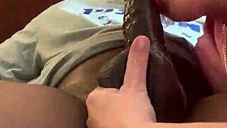 milf deepthroats monster cock for close-up cumshot