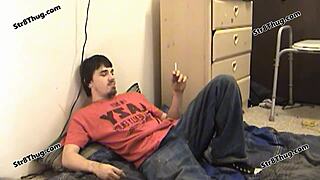 Lucky Old Gay Man Submits To Horny Bitch With Cock Sucking