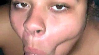 My Light Skin Sub Swallows My Cum So Well