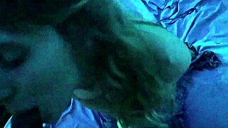 Sexy Skinny Brunette Feels Intense Pleasure Sucking and Fucking Big Black Cock, Swallows Cumshot