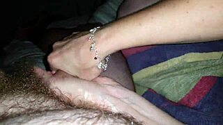 giving handjob to monster cock until cum