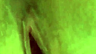 Blonde milf engages in self-pleasure with a toy but he assists with fingers