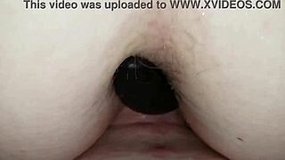 Fucking bbw pussy with anal plug inserted