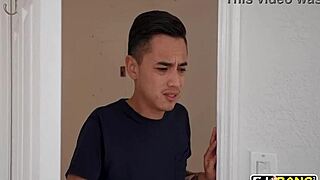 Horny MILF Sophia Locke caught her stepson off guard. She rode him hard and deep.