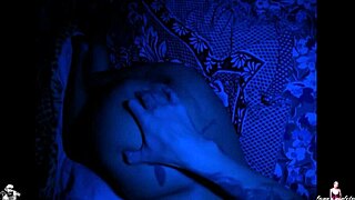 Latina Blowjob in Sheer Blue Outfit