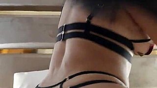 Latina teen shows big ass in thong