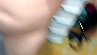 The Latina woman doesn't realize I'm filming her bent over in doggystyle position