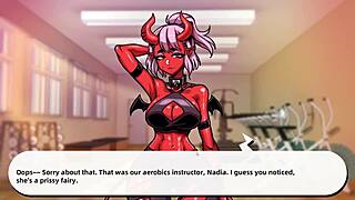Contrasting lewd gym encounter with succubus blowjob on first day