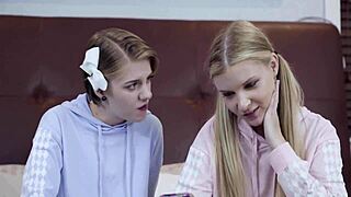 Entrepreneurial Stepsisters Harlowe West and Dakota Burns in 3some