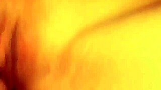 Shaved wife moans during intimate orgasm with pulsing pussy