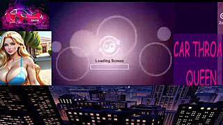 Blonde Gives Sloppy Deepthroat Blowjob In Car