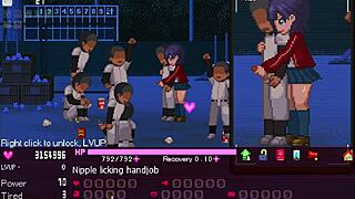 I serve as the manager in this hentai game gangbang with big tits and ass