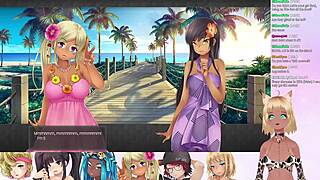 Vtuber Lewdneko plays HuniePop 2 double date part 2 with some interesting choices 😊