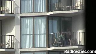 Beautiful girls give blow jobs and have sex in a fun party