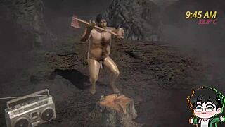 Lumberjack strips bare in forest for wild Christmas yaoi tale