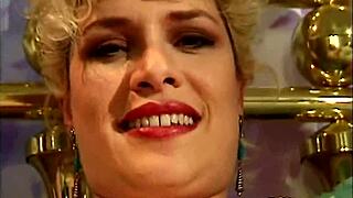 Hairy Wife from Nineties Masturbates Solo with Toys