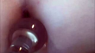 Milf shemale going hard in her own ass, so hot! 🔥