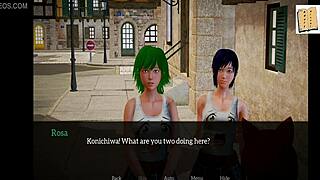 My New Family 94: Redhead Teen Plays Game at Home