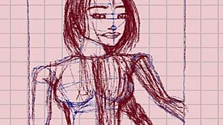 Drawing a beautiful asian milf eager for you in hentai