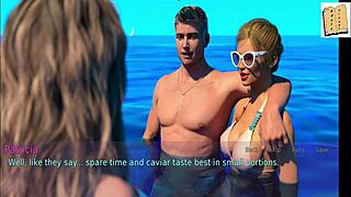 Wife and stepmother in cartoon scene