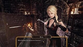 Best prize after a fight, she says, admiring the perfect tits in hentai outfit.