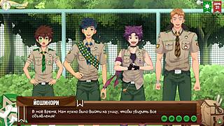 In game friends camp episode 34, i seek permission from scoutmaster with russian voiceover.