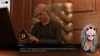 The office secretary with huge boobs plays a game in her skirt and upskirt style