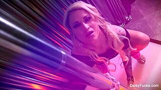 Daisy monroe masturbates her big tits and pussy solo