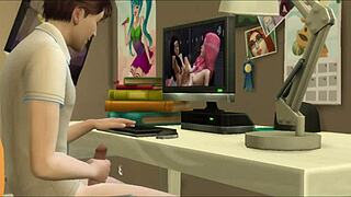 Mi Madrastra De Grandes Tetas Y Culo Me Descubre Masturbandome Frente A La Computadora Me Regaña Y Termino Perdiendo La Virginidad Con Ella Mientras Mi Papá Esta Trabajando - Milf