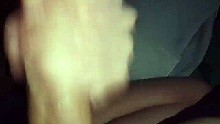 i jerk my guy off until he cums in my mom's bed when she's away