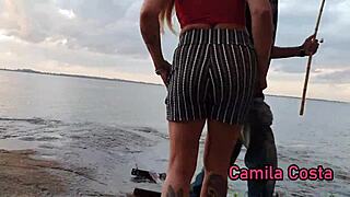a procura de um camping encontrei pescador pedi para ele me ensinar a pescar e aproveitei para pegar na vara dele completo no red