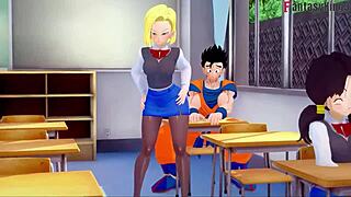 dragon ball zex chapter 2 part 2 andoid 21 catch gohan and android 18 on the university full 1hr movie on ptrn fantasyking3