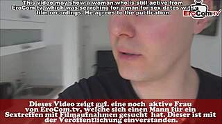 narrative-neutral german amateur milf with big tits bangs in kitchen pov