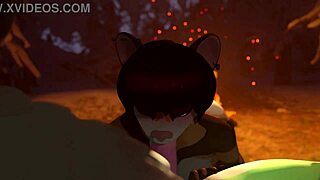 Yo, watch this furry hottie suck hard!