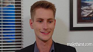 Workplace Romance Office Gay Parody Malethirst With Fucking And Blowjob