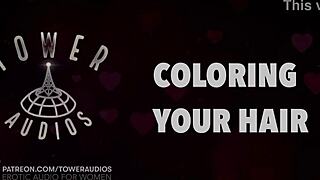 erotic audio for women while coloring hair with dirty talk