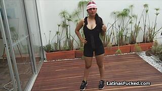 Curvy latina amateur Camila interviewed on casting couch