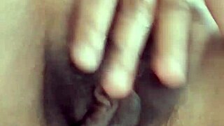 I’m mesmerized watching sexy morena masturbate her hairy vagina so wet!