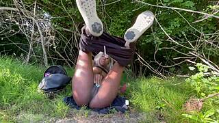 I was in the woods enjoying nature.