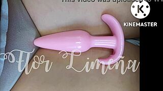 Peruvian Woman Plays with Dildo Alone at Work