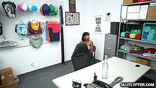 Big tits ebony teen grinds on big cock hard, tits bouncing wildly.