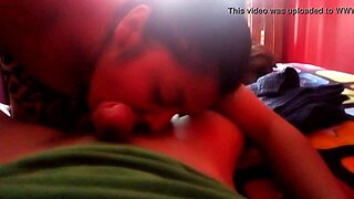 Mi Gorda Gives Intense Blowjob While Masturbating