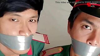 Tricked! Police & Soldier Bound for Intense Gay Sex in Casting.